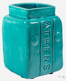 Athens Block Short Vase (Turquoise)