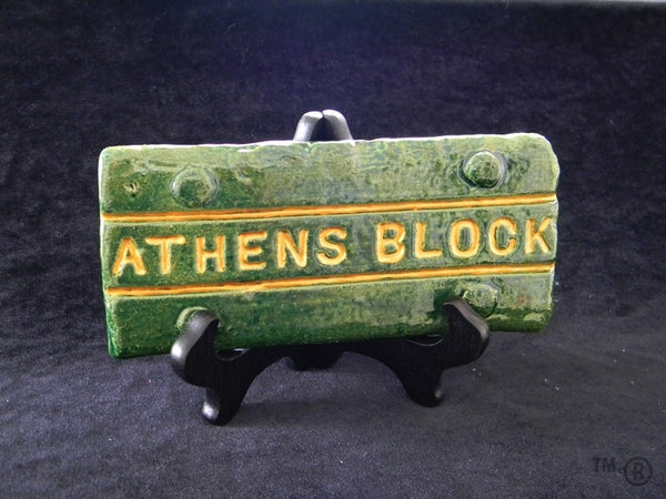 Athens Block Decorative Tile Bobcat Green