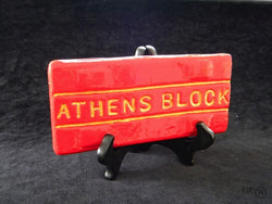 Athens Block Decorative Tile Red